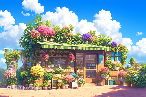 花店风景 都市中的色彩与香气